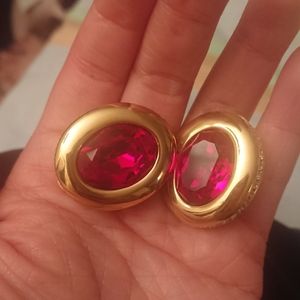 SWAROVSKI Baroque classic red earrings